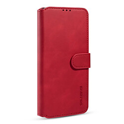 Dg.Ming Etui en PU + TPU style vintage avec support rouge pour votre OnePlus 9R