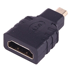 Wewoo Adaptateur noir Micro HDMI mâle vers HDMI femelle plaqué or