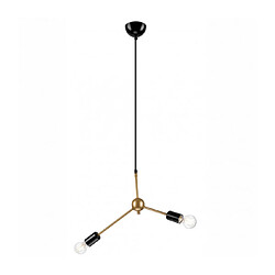 Lumière Suspension Alessia Acier Or 2 ampoules 96cm