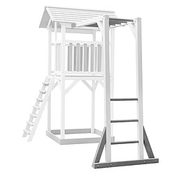 AXI Beach Tower Cadre d'escalade en bois en gris et BLANC | Élément d'appoint pour Aires de Jeux | Accessoires d'escalade pour Aire de Jeux - 205,7 cm pas cher