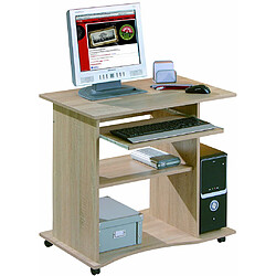 Pegane Bureau Chêne de Sonoma, Dim : 80 x 50 x 75 cm