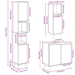 vidaXL Ensemble de meubles de salle de bain 3 pcs chêne sonoma pas cher