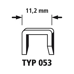 wolfcraft Agrafes à dos large Type 053 1400 pcs 8 mm 7030000