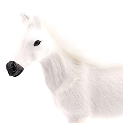 simulation peluche cheval en peluche animal peluche décor à la maison ornement blanc pas cher