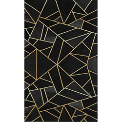 Avis Mani Textile Tapis Grafic Noir Doré