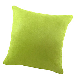 Avis Couvre-oreiller en daim velours de couleur unie Throw Taie d'oreiller vert-45x45cm