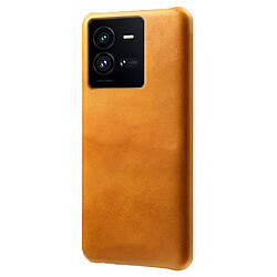 Coque en TPU + PU texture des veaux, anti-chutte pour votre Vivo iQOO 10 Pro 5G - orange