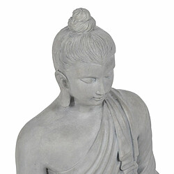 Acheter BigBuy Home Sculpture Buda Gris 46,3 x 34,5 x 61,5 cm