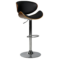 Beliani Tabouret de bar Cuir PU Noir ROTTERDAM