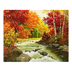 Avis plein forage diamant peinture point de croix image quatre saisons arbre - automne