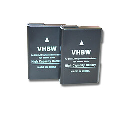 2 x Batterie Li-Ion vhbw 950mAh (7.4 V) à puce pour Nikon D5500 . Remplace: EN-EL14.