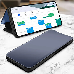 Avizar Étui Xiaomi Mi 10T/Mi 10T Pro Clapet Translucide Design Miroir Support