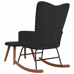 Acheter Maison Chic Chaise à bascule avec repose-pied | Fauteuil Relax Noir Velours -GKD43702