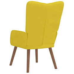 Acheter vidaXL Chaise de relaxation Jaune moutarde Velours