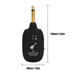 Acheter Wewoo Guitare Transmetteur sans fil Récepteur A8 électrique Système de connexion Micros