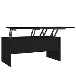 Maison Chic Tabls basse,Table Console pour salon Noir 102x50,5x46,5 cm Bois d'ingénierie -MN57015