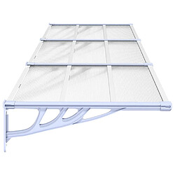 Avis vidaXL Auvent de porte Gris et transparent 297,5x90 cm Polycarbonate