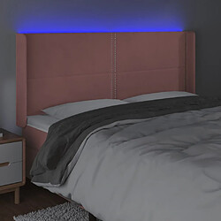 Acheter Maison Chic Tête de lit moderne à LED lumineuse pour chambre - Décoration de lit Rose 203x16x118/128 cm Velours -MN11420