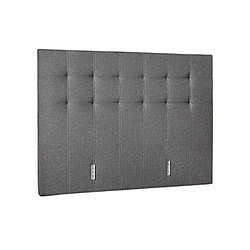 Mes Ensemble matelas 140x200 + sommier + tête de lit gris CONFORTLUXE pas cher