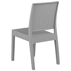 Acheter Beliani Chaise de jardin FOSSANO Matière synthétique Gris clair