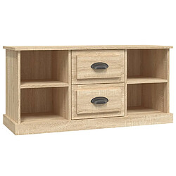 Maison Chic Meuble TV scandinave - Banc TV pour salon chêne sonoma 99,5x35,5x48 cm bois d'ingénierie -MN87863