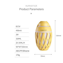 Wewoo Humidificateur d'Air de bureau portatif en forme mini-Olivine Creative avec, Capacité: 320ml, DC 5V (Jaune)