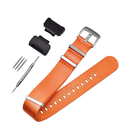 Bracelet en nylon Toile 3 boucles, orange pour votre Casio GA-110/G-8900/DW-5600