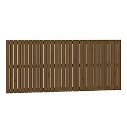 Maison Chic Tête de lit scandinave pour lit adulte,Meuble de chambre murale Marron miel 204x3x90 cm Bois massif de pin -MN96425