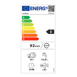 Lave-vaisselle 60cm 12 couverts 49db - gdf623si - GLEM