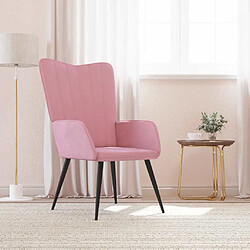 vidaXL Chaise de relaxation Rose Velours