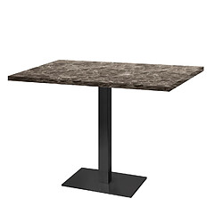 Restootab Table 120x70cm - modèle Milan marbre indra