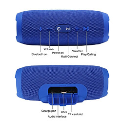 Wewoo Enceinte Bluetooth étanche bleu Haut-Parleur Stéréo Imperméable à l'Eau, avec Micro Intégré, Appels Mains Libres et Carte TF & AUX IN & Power Bank, Distance Bluetooth: 10m pas cher