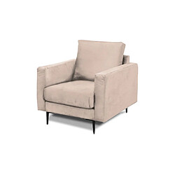 Avis MAISON AUBERTIN Fauteuil Caruso Velours Beige 1 Place