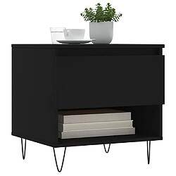 Avis Maison Chic Table basse,Table Console Table d'appoint, Table pour salon noir 50x46x50 cm bois d’ingénierie -MN92192