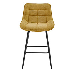 Moloo GRANT - Fauteuil de bar en tissu Moutarde et métal noir (x2) pas cher