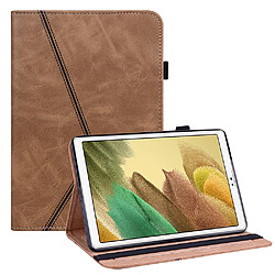 Etui en PU avec support et porte-cartes et dragonne pour stylo marron pour votre Samsung Galaxy Tab A7 Lite 8.7 pouces SM-T220 (Wi-Fi)/SM-T225