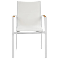 Beliani Chaise de jardin BUSSETO Métal Blanc pas cher