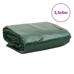 vidaXL Bâche vert 3,5x5 m 650 g/m² pas cher