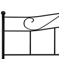 Acheter vidaXL Cadre de lit sans matelas noir métal 180x200 cm