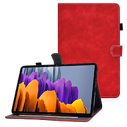 Etui en PU rouge pour votre Samsung Galaxy Tab S7 T870/Galaxy Tab S8 X700/X706