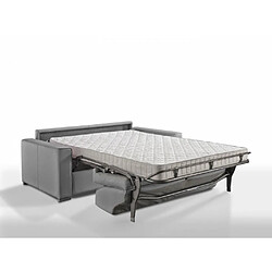 Inside 75 Canapé convertible EXPRESS PREMIUM 120 cm sommier lattes RENATONISI matelas BULTEX tweed gris