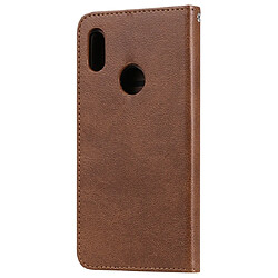 Avis Wewoo Housse Coque Pour Huawei Honor 8A / Y6 2019 Étui de protection à rabat horizontal de couleur unie avec support et fentes cartes et portefeuille et cadre photo et lanière marron