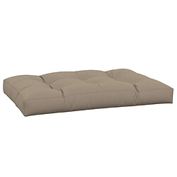 vidaXL Coussin de palette taupe 120x80x12 cm tissu