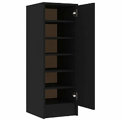 Maison Chic Armoire à Chaussures Noir,Meuble de Rangement à Chaussures 32x35x92 cm Aggloméré -MN33020