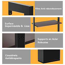 Avis Helloshop26 Etagère echelle en MDF noir avec 5 niveaux etagère de rangement marron 20_0004886