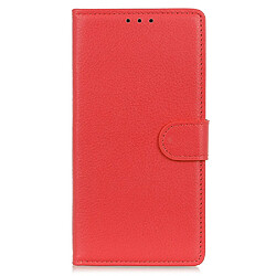 Etui en PU texture litchi rouge pour votre Samsung Galaxy A03 (164.2 x 75.9 x 9.1mm)