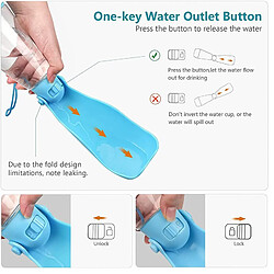 Universal Bouteille d'eau pour chiens Répartiteur d'eau pliable portable pour chiens Marches en plein air, randonnées et voyages Multifonctionnel léger | Nourriture pour chiens pas cher