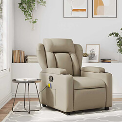 vidaXL Fauteuil de massage inclinable Cappuccino Similicuir