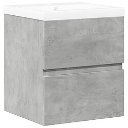 vidaXL Ensemble de meubles de salle de bain 2 pcs gris béton