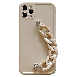 Universal Yh compatible iPhone Case Fashion Marble Chain Design Soft Protective Case-Beige